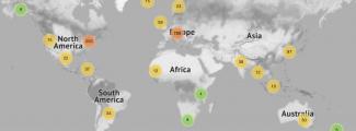 TransArtists database global map 2021