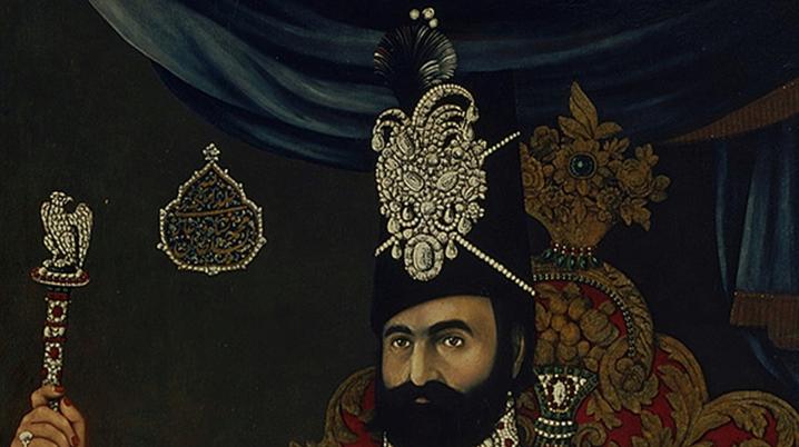 Detail of an oil painting showing Shah Mohammed Kajar (1846/47) © Staatliche Museen zu Berlin, Ethnologisches Museum