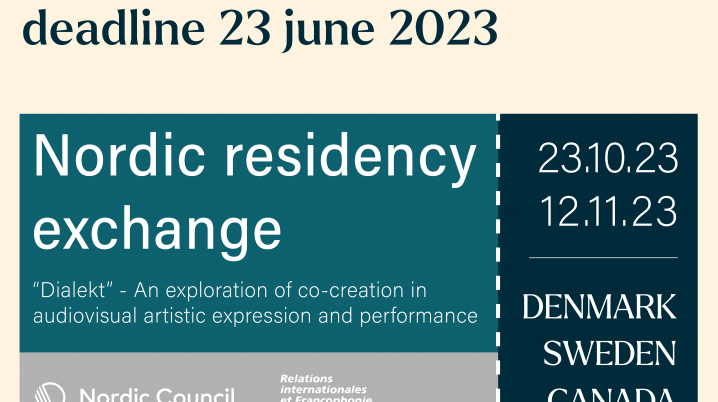 Open Call: Nordic Residency Exchange. Deadline 23 June, 2023.
