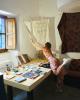 Artist preparing for the Open Studios